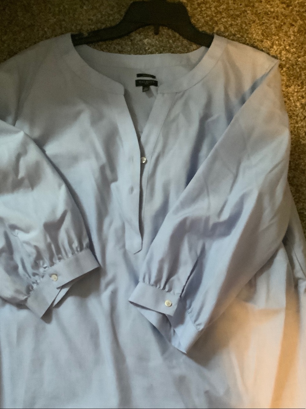 Talbots Light Blue Casual Button-Front Shirt